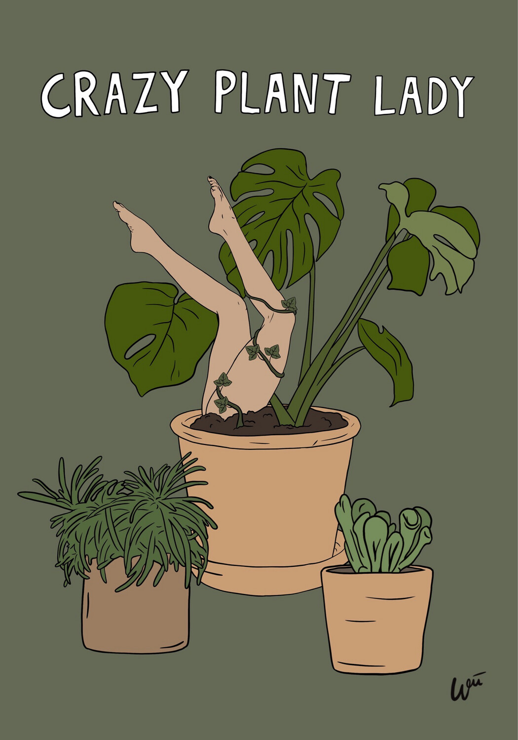 Crazy Plant Lady A3