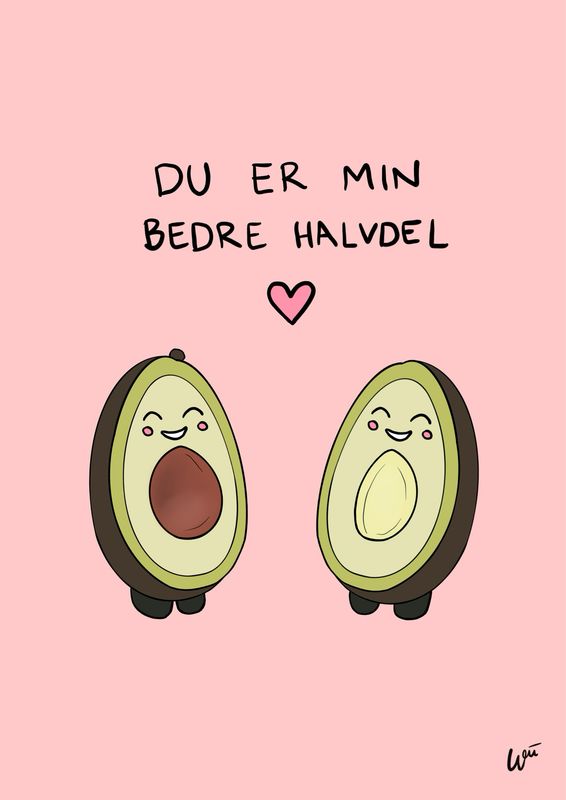 Valentinskort Avokado