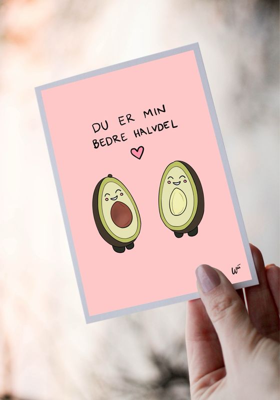 Valentinskort Avokado