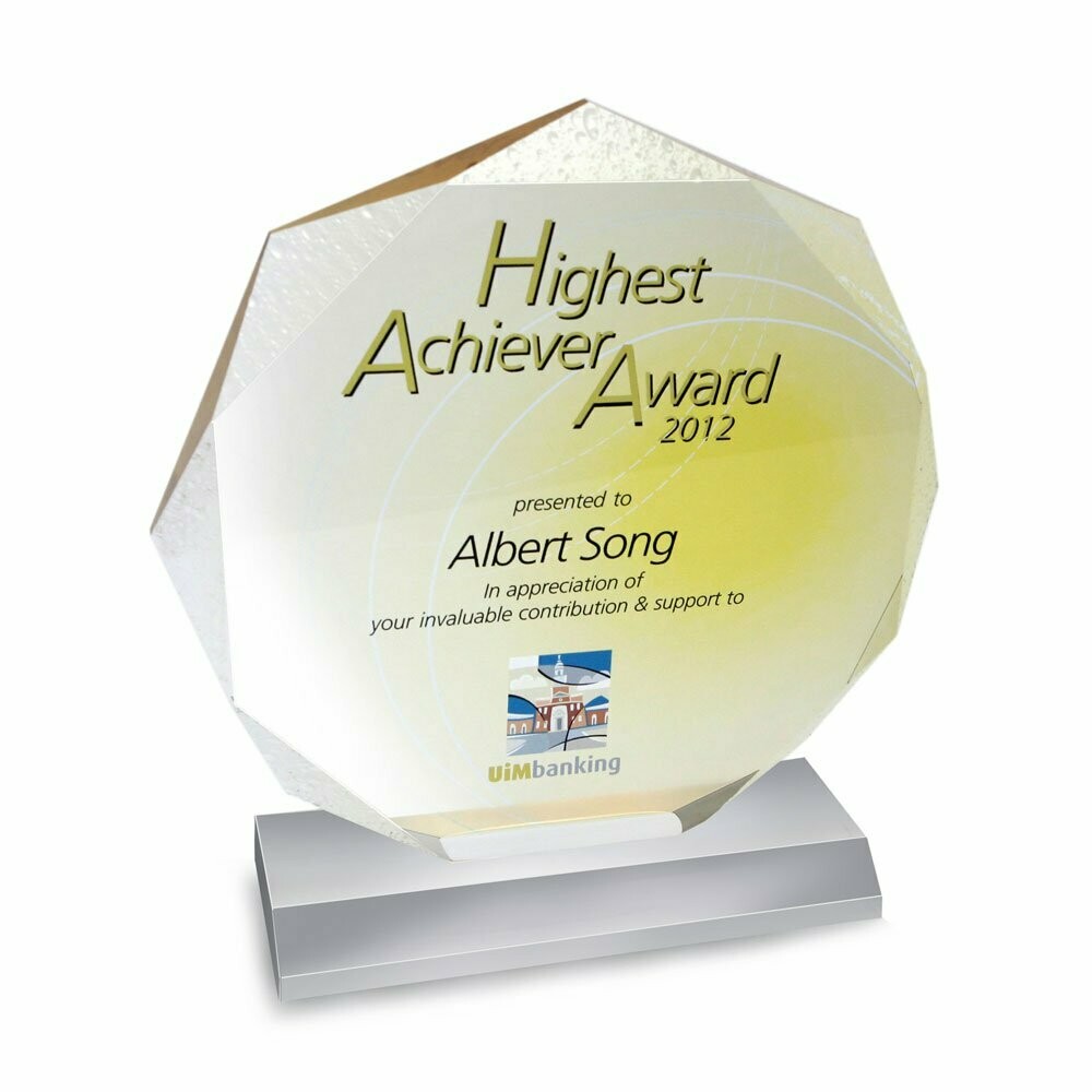 Octagon Acrylic Award