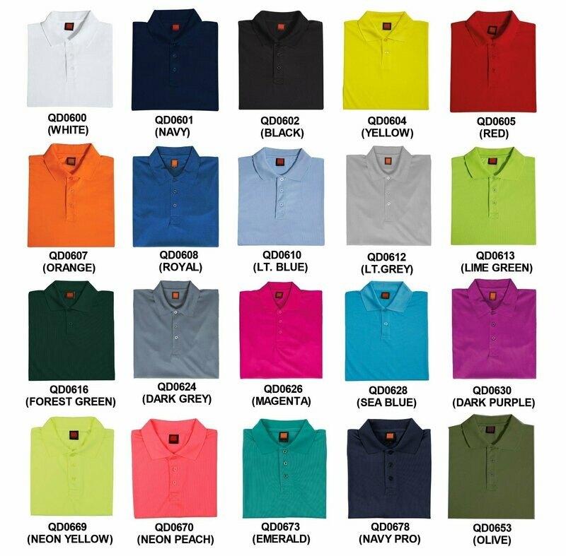 Quick Dry Microfibre Plain Poloshirt