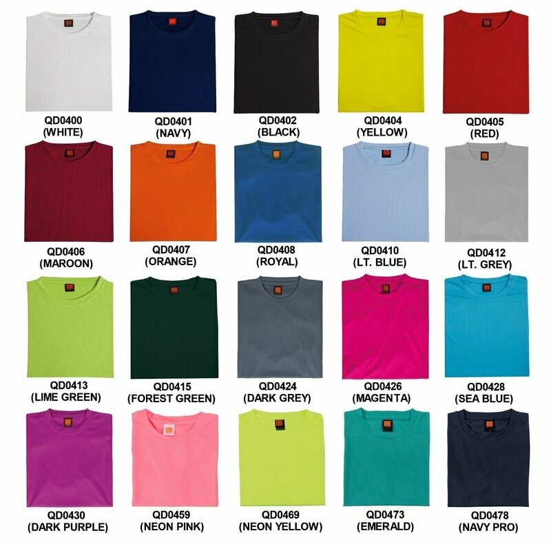 Quick Dry Plain Design Round Neck T-Shirt