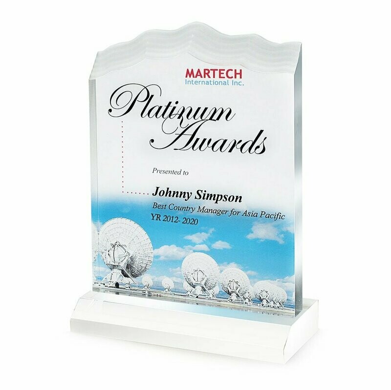 Horizontal Wave Acrylic Award