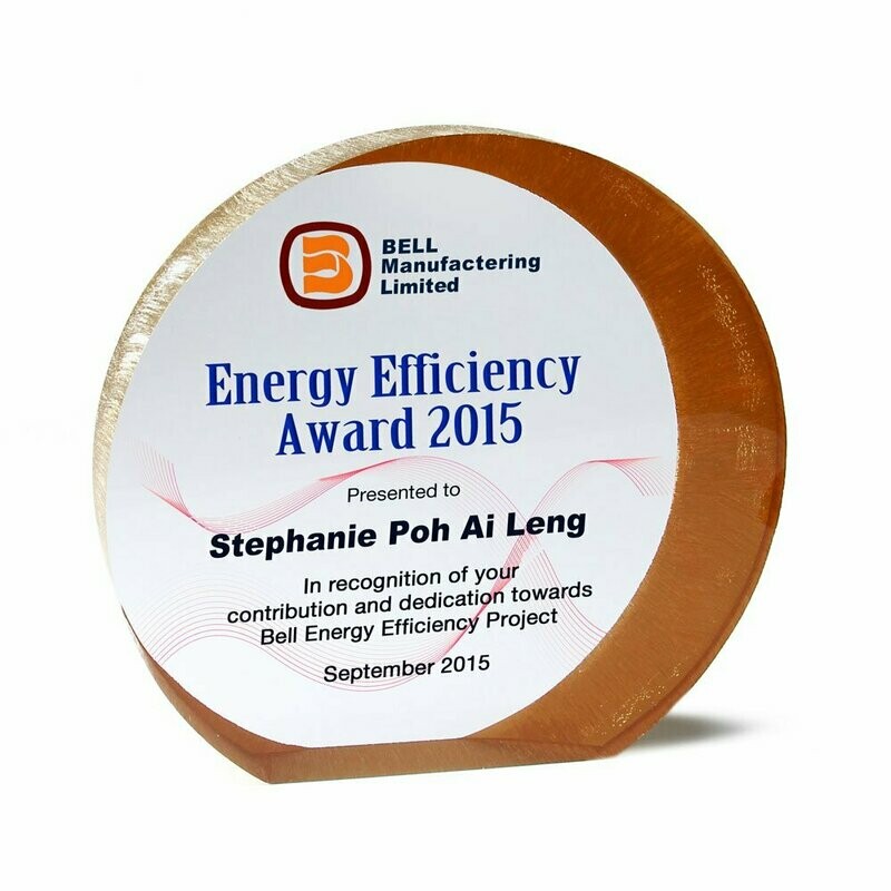 Matrix Gold Circle Acrylic Award