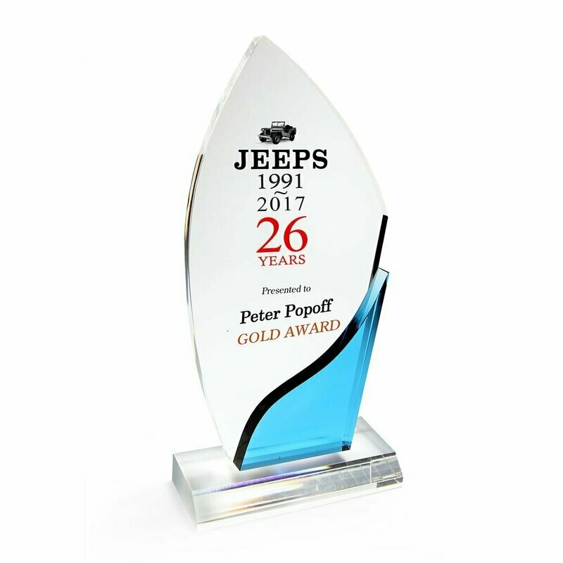 Blue Quest Acrylic Award