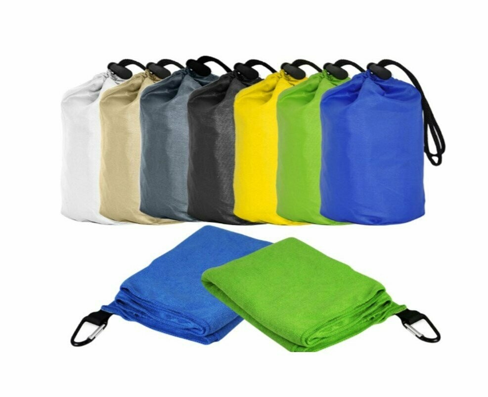 T2 Microfibre Sports Towel with Carabiner Hook