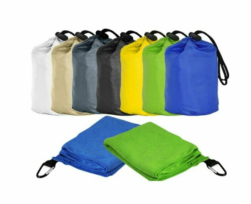 T2 Microfibre Sports Towel with Carabiner Hook