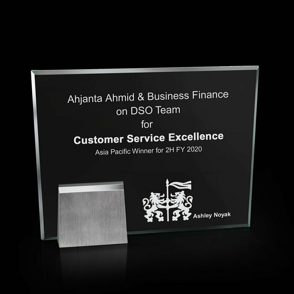 Glass with Metal Stand Award
