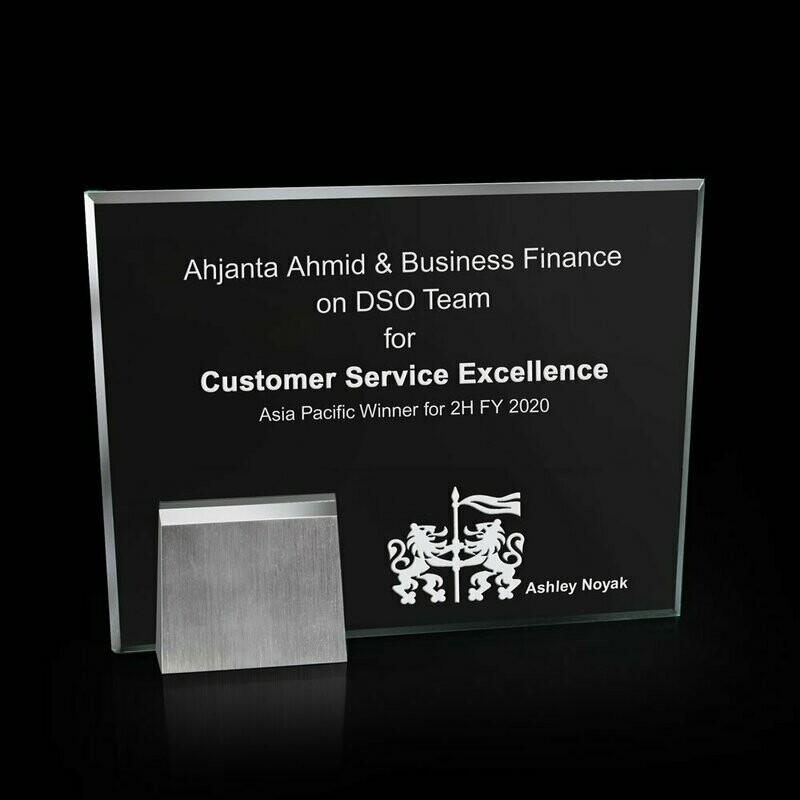 Glass with Metal Stand Award
