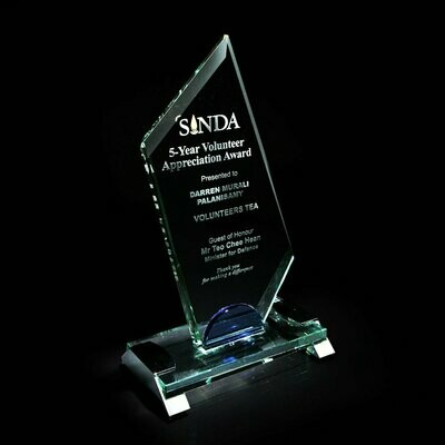 Blue Gradient Glass Award