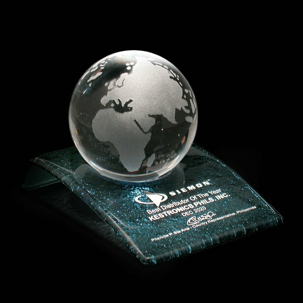 Globe on Curved Base