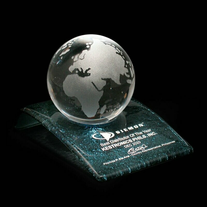 Globe on Curved Base