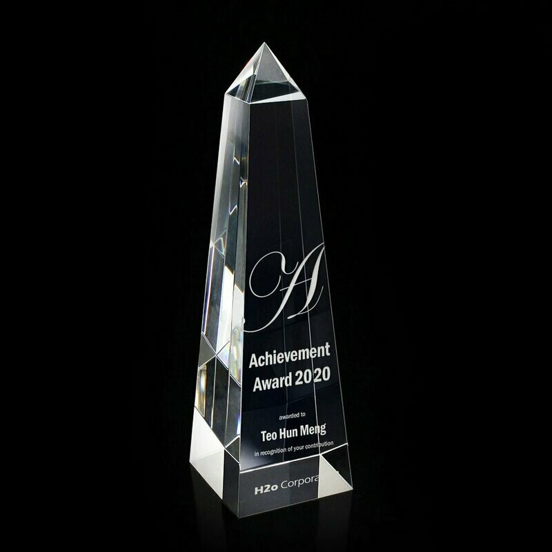 Pyramid Tower Crystal Award
