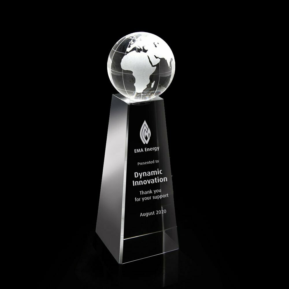 Spinning Globe Crystal Award
