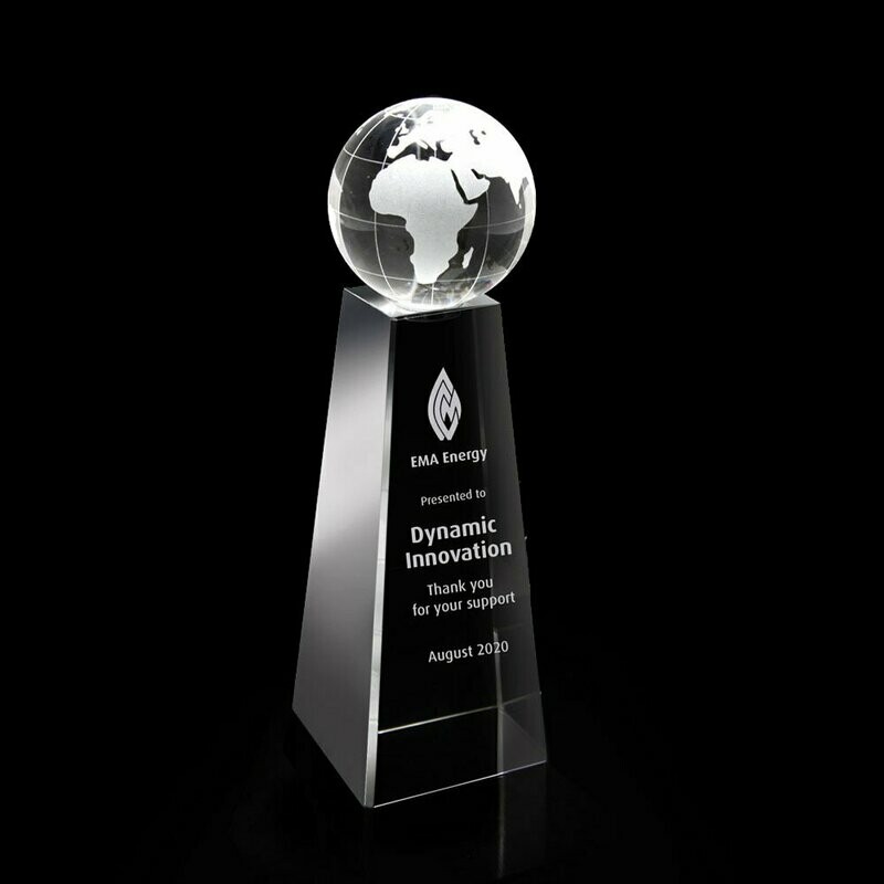 Spinning Globe Crystal Award