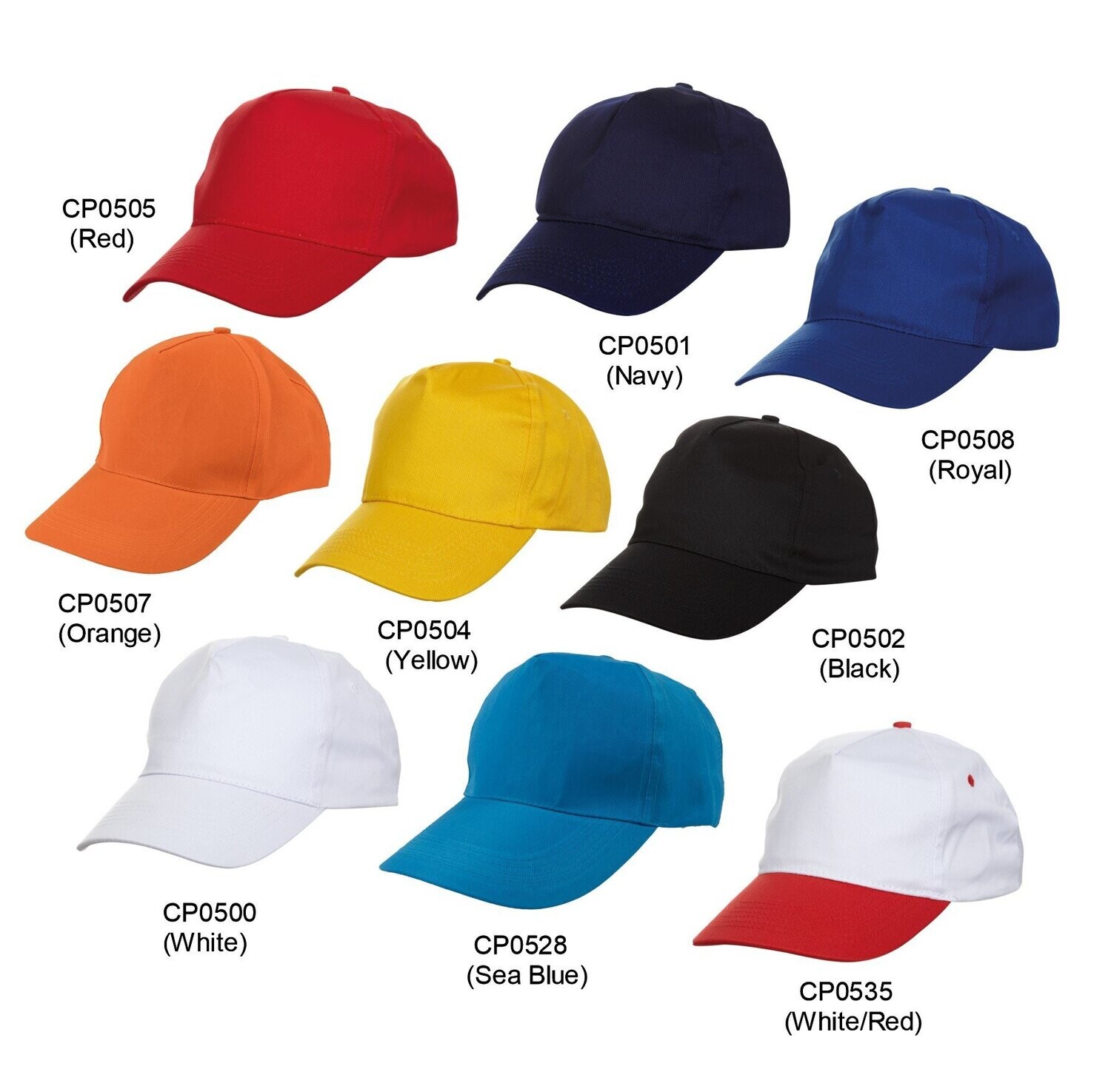 Polyester 5-Panel Baseball Cap with Velcro Closure