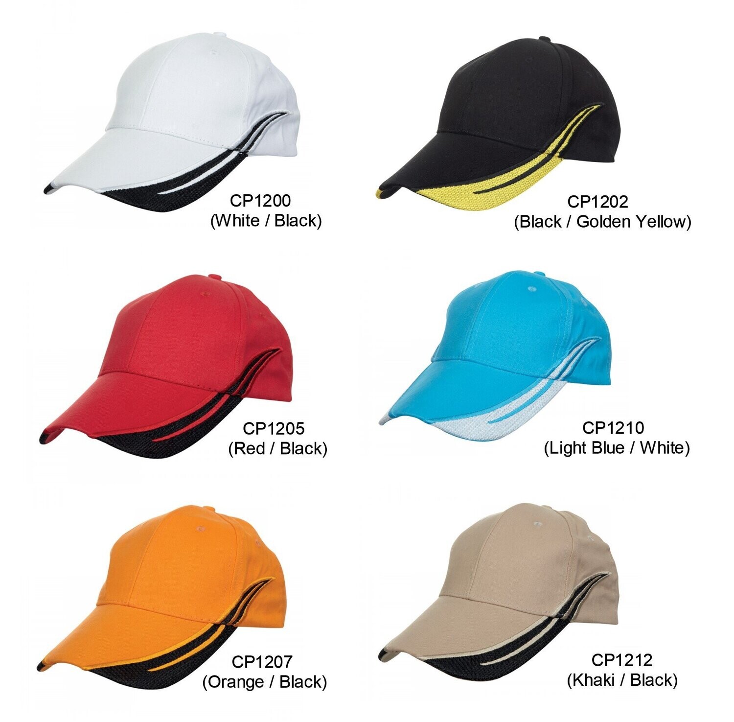 Brushed Cotton Groovy 2-Tone 6-Panel Baseball Cap