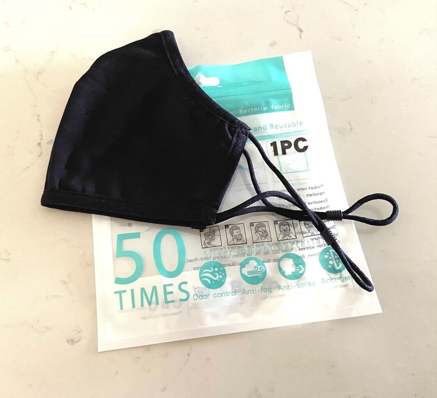 3-PLY Anti-Bacterial Reusable Face Mask with Adjustable Ear Loops