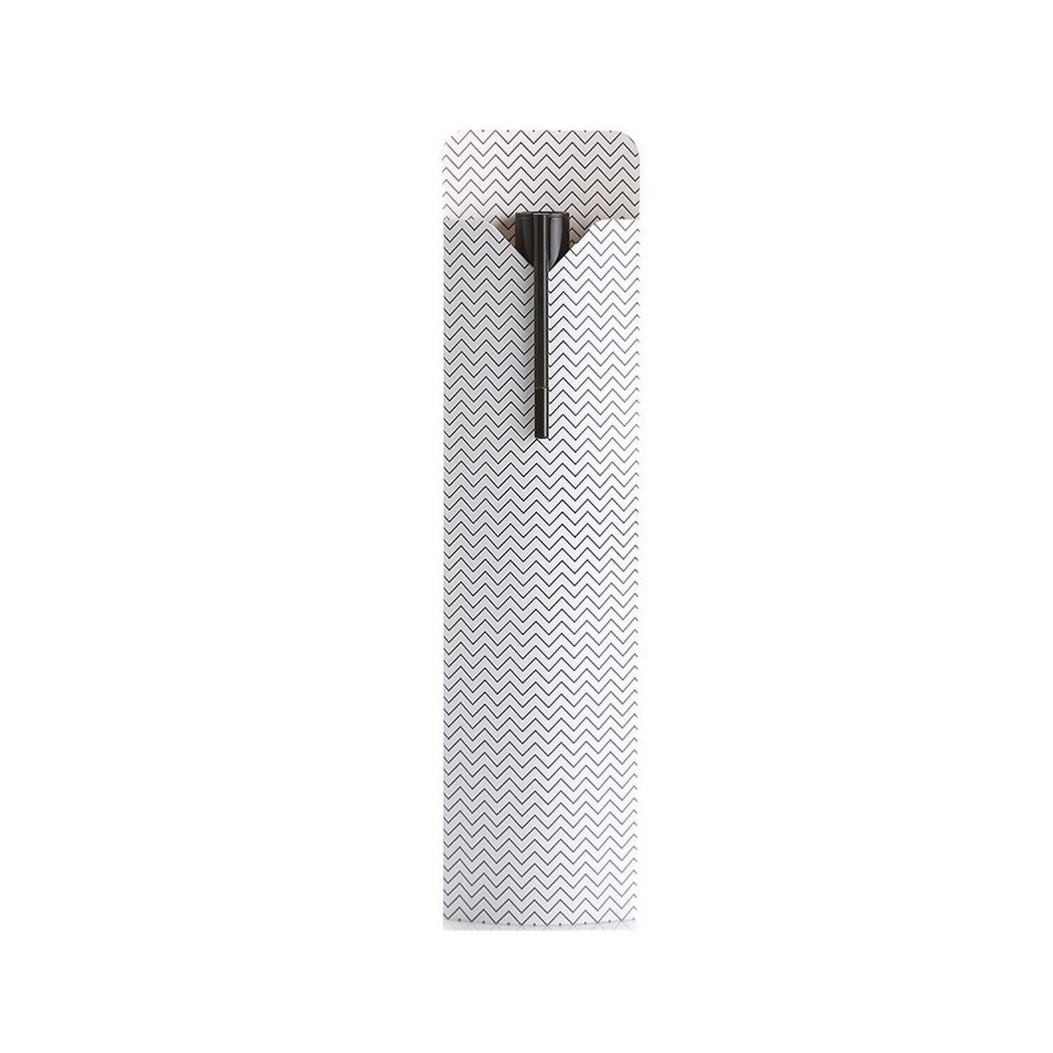 Paper Pen Sleeve with Black Wavy Design