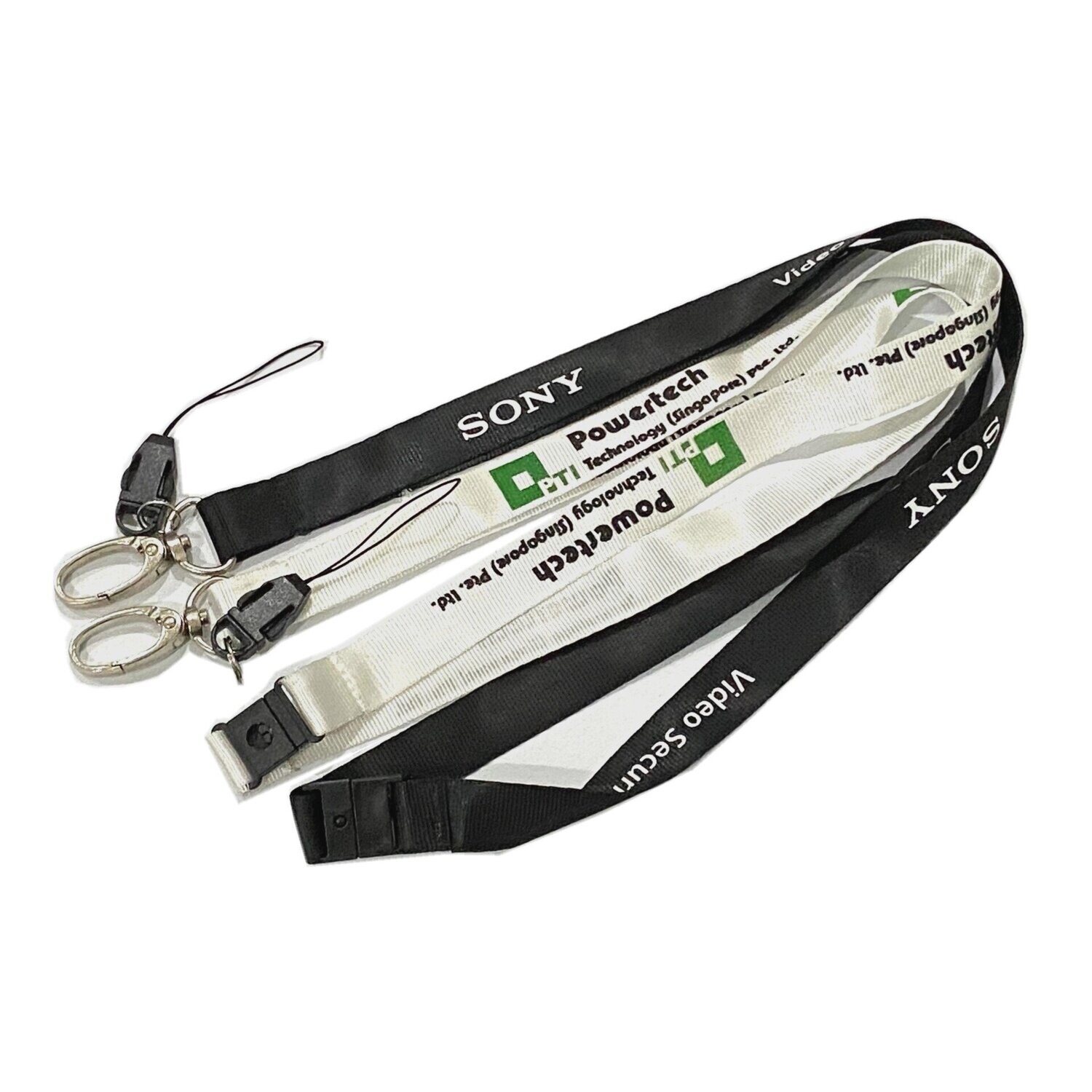 Nylon Lanyard with Lobster Hook, Mobile Loop and Safety Breakaway Clip