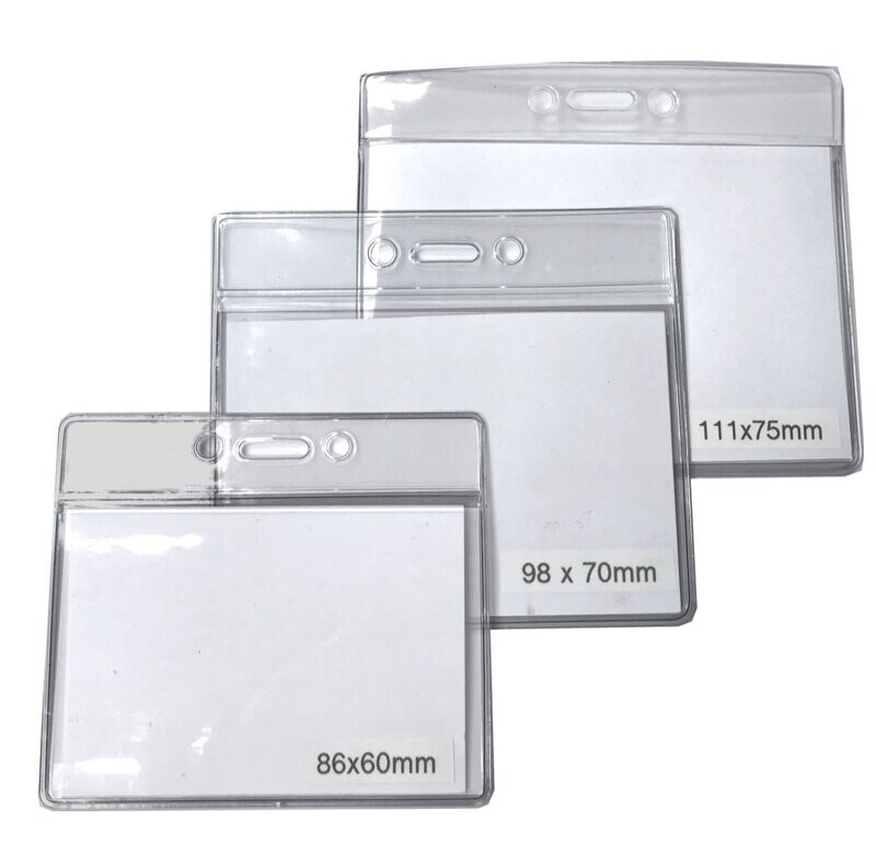 Transparent Soft PVC ID Card Holder (Horizontal Format)