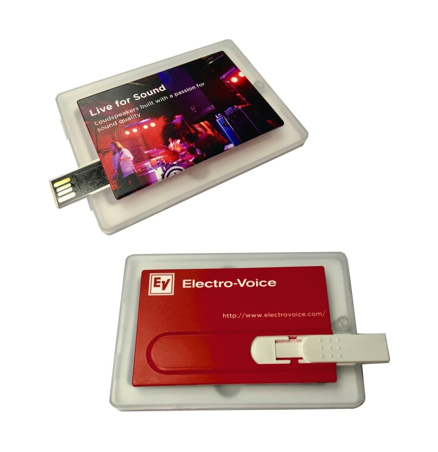 Slide Design USB Card with White PP Case
