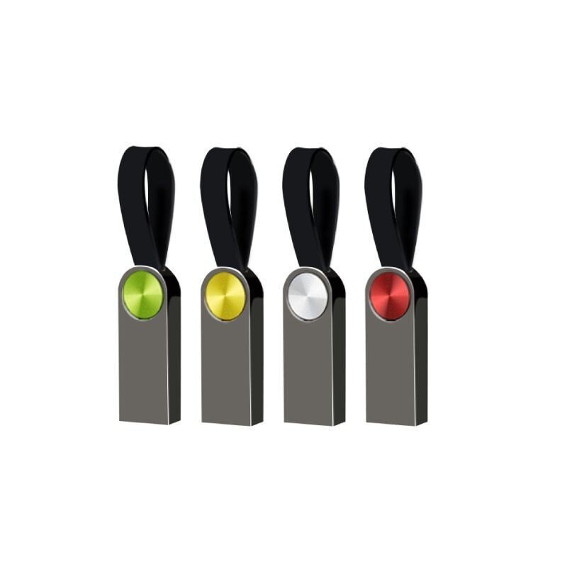 Plug-In Gun Metal USB Flash Drive with White PP Case