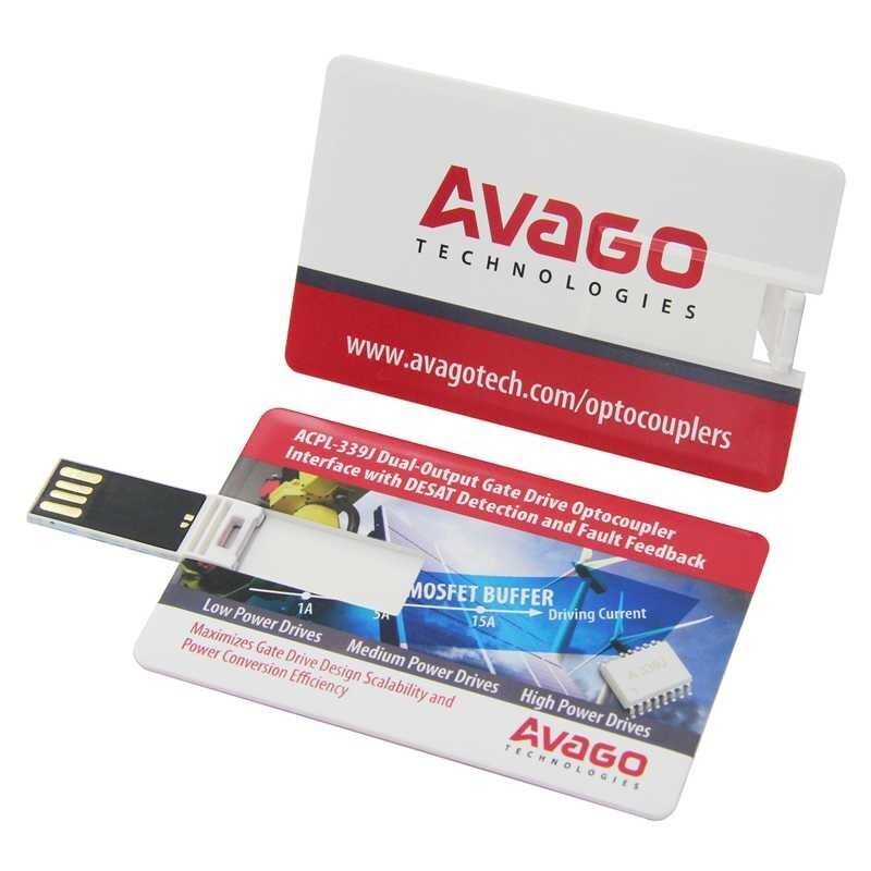 Flip Design USB Card with White PP Case
