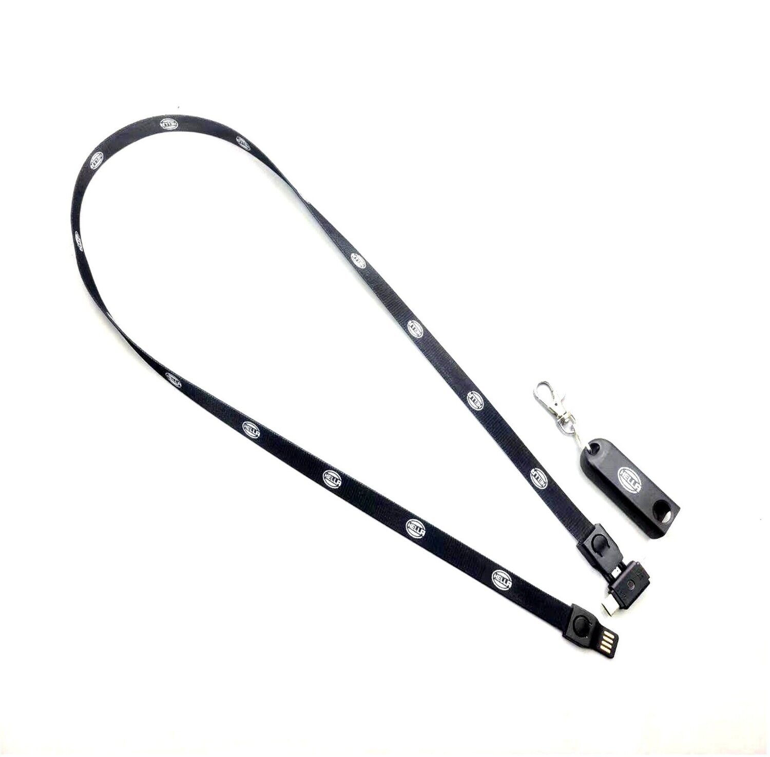Customized Nylon Lanyard with Swivel Dual Head Charging Connector (IOS and Type C Android)