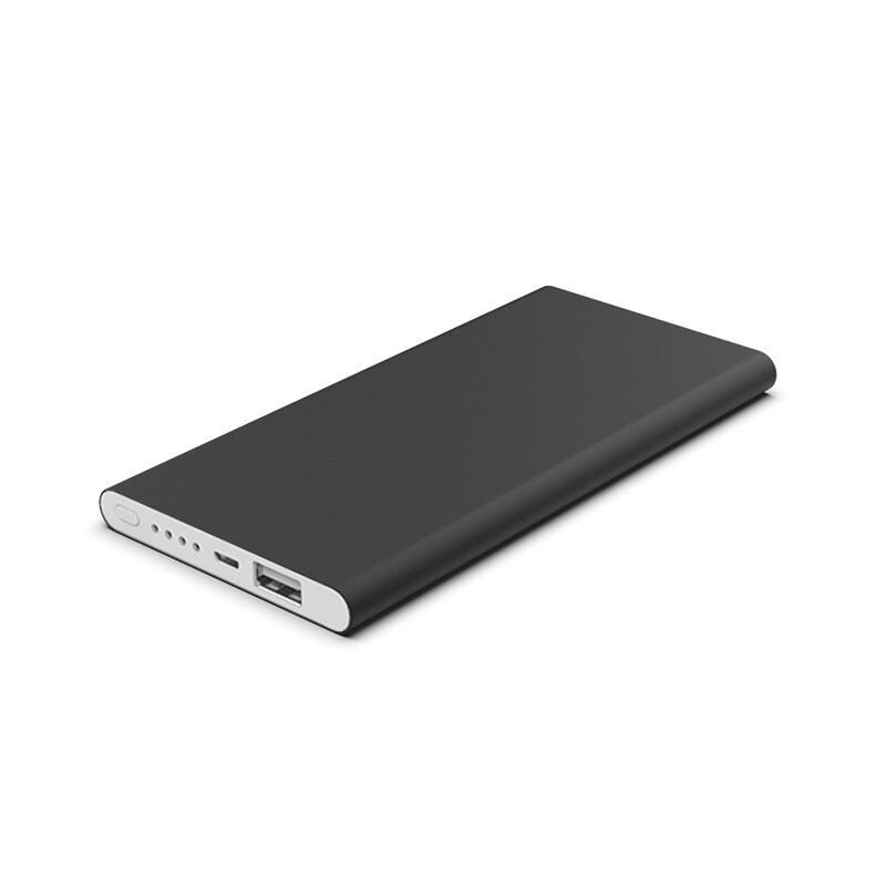 EconPower Fast Charging Ultra Slim Power Bank with Box (5000mAh), Color :: Black