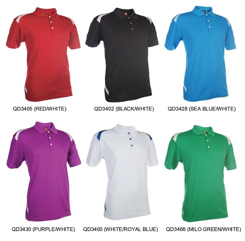 Quick Dry Polo Shirt with Sectional Cuts