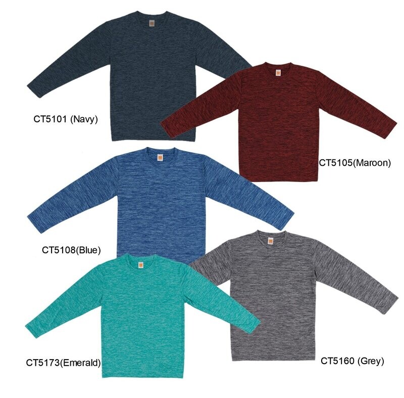 Cationic Interlock Roundneck Long Sleeve T-Shirt