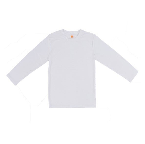 Quick Dry Microfibre Plain Design Long Sleeve Roundneck T-Shirt, Color :: QD5400 White