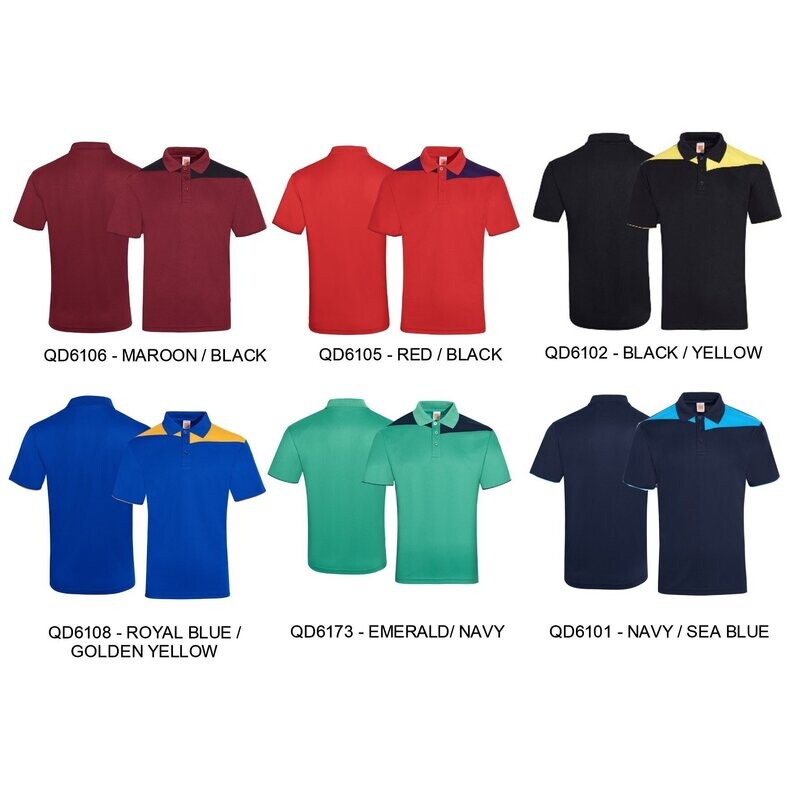Quick Dry 2-Tone Design Microfibre Poloshirt