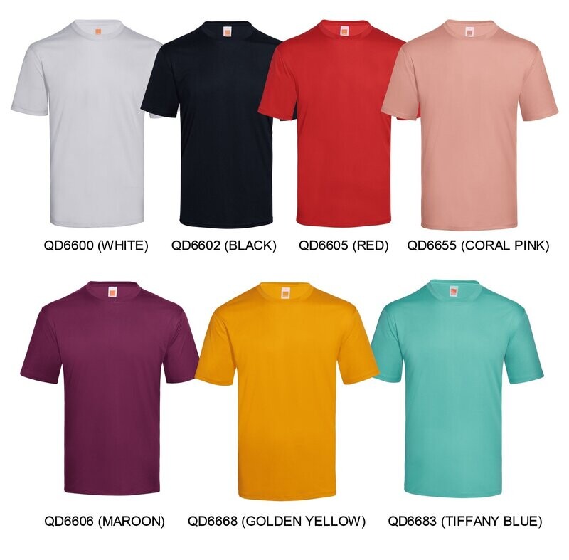 Quick Dry Anti-bacterial Polyester Roundneck T-Shirt