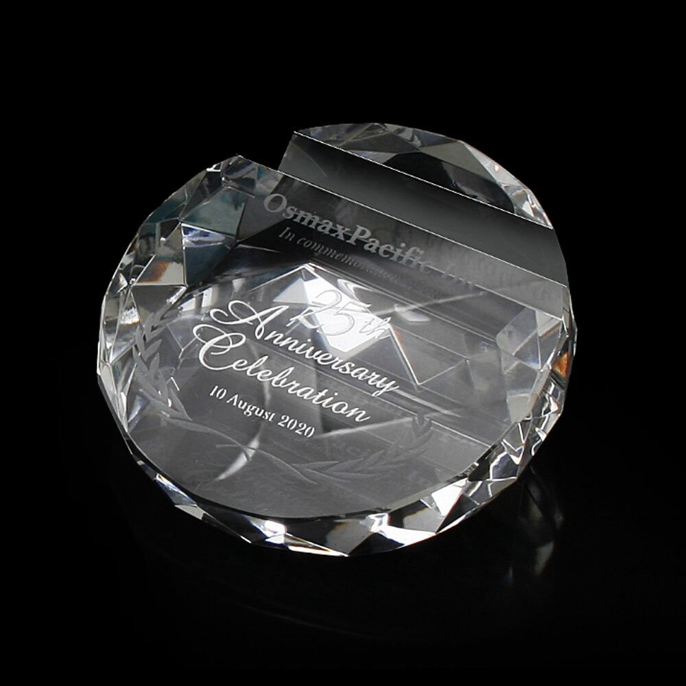 Round Diamond Card Holder cum Paper Weight