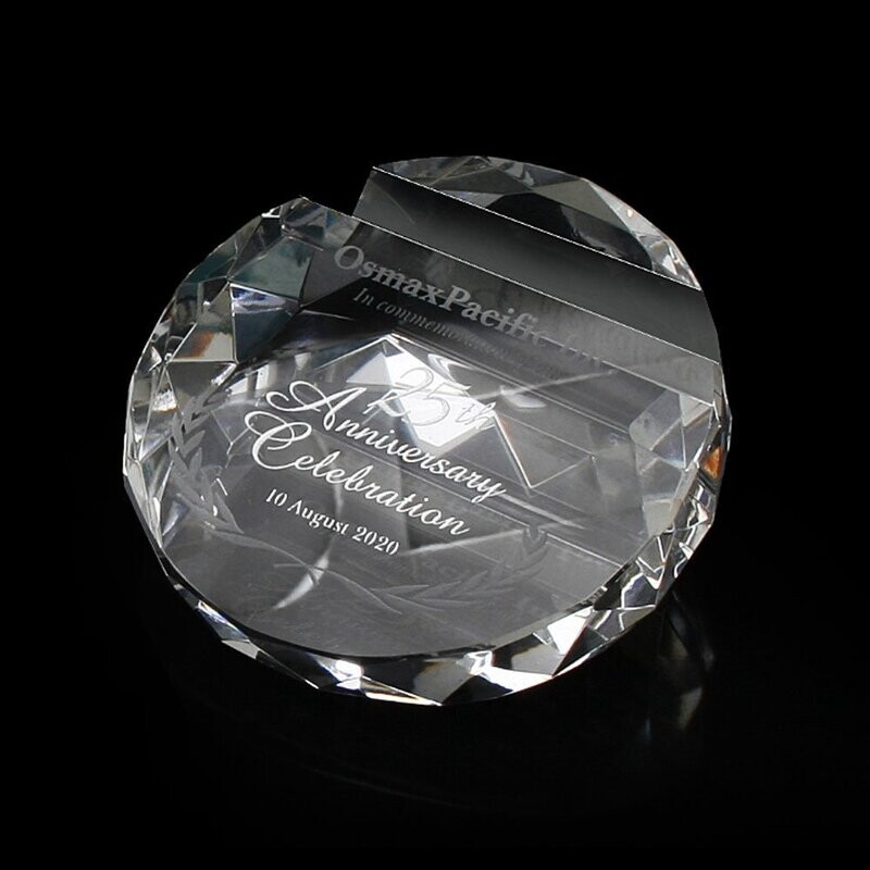 Round Diamond Card Holder cum Paper Weight
