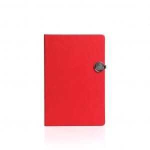 A5 Thermal PU Leather Notebook with Metal Buckle, Color :: Red