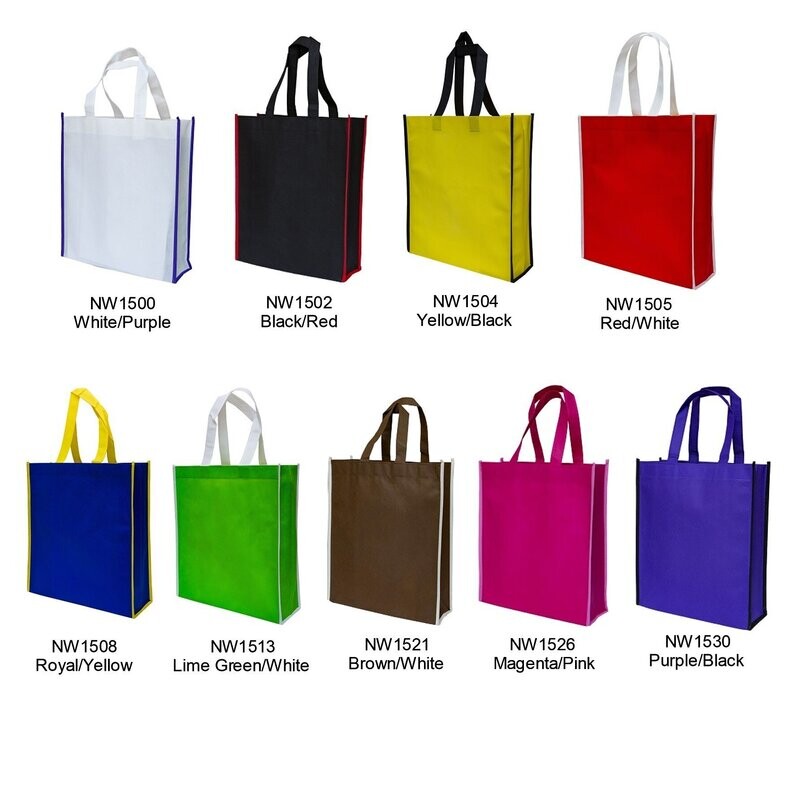 Non-Woven Bag with Colored Side Trims