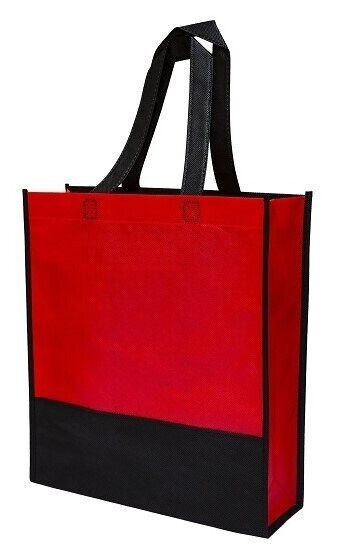2-Tone Design Non-Woven Bag, Color :: NW2205 Red-Black