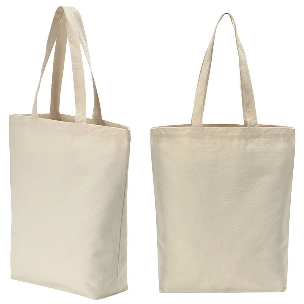 A3 Size Cotton Tote Bag, Color :: Natural Beige (Default)