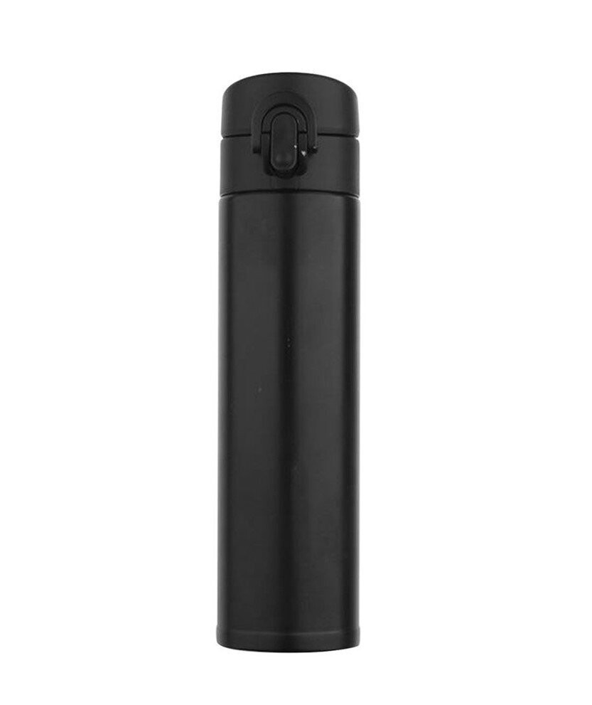 Slim Stainless Steel Thermal Flask with Black Box (400ml), Color :: Black