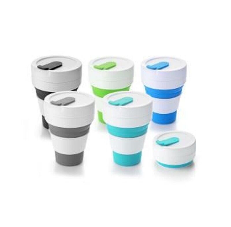 Collapsible Food Grade Plastic and Silicone Cup