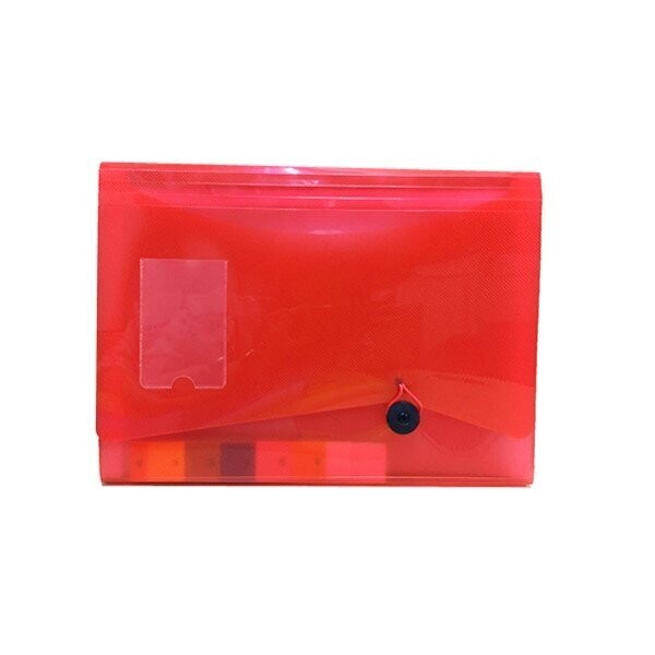 Expandable A4 Size 12-Pockets PP Folder, Color :: Red