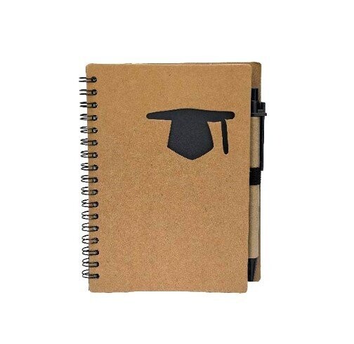 Graduation Design Eco-Friendly Wire-O Pocket Size Notebook, Color :: Black