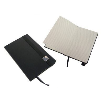 Stylish Black A6 Size PU Leather Pocket Notebook