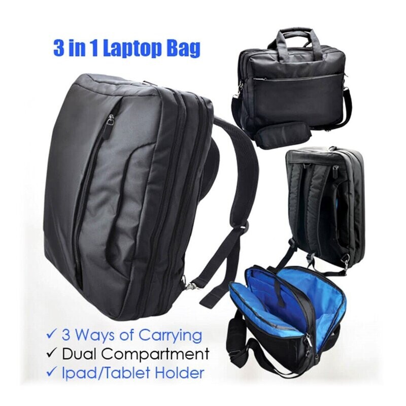 3-in-1 Laptop Backpack cum Document Bag