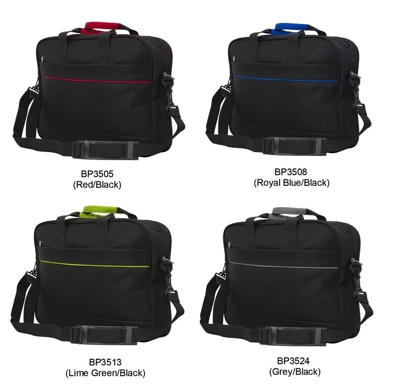 High Density Microfibre Document Bag with Colored Lining