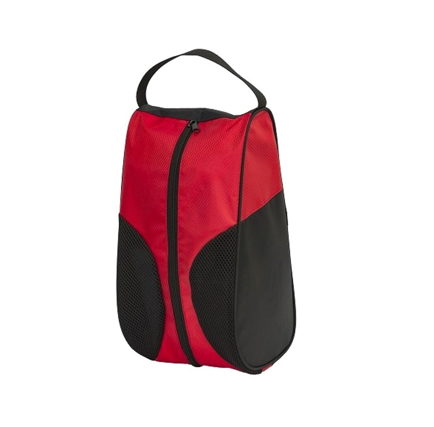 Nylon 2-Tone Design Shoe Bag, Color :: MB0305 Red/Black