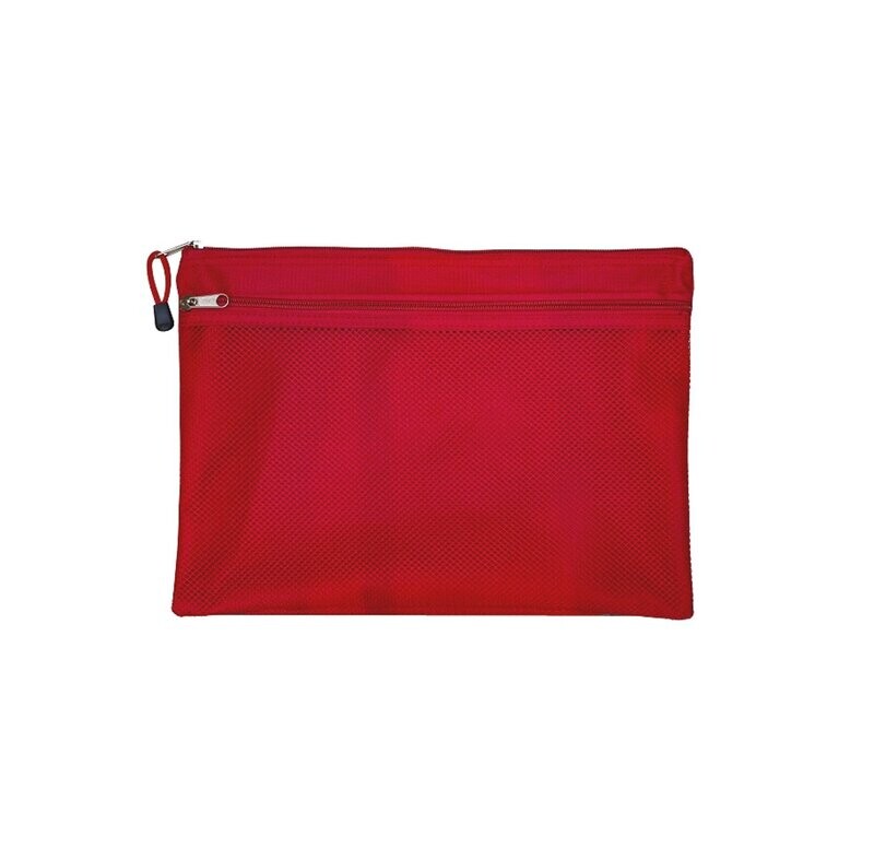 Nylon 600D with Netting Seminar Folder Bag, Color :: SF0905 Red